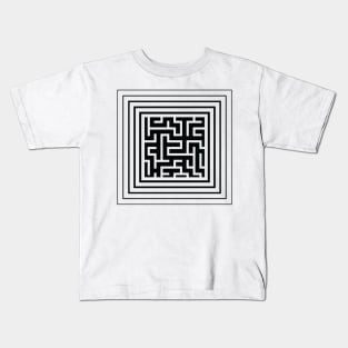 LAB Black Square Geom Kids T-Shirt